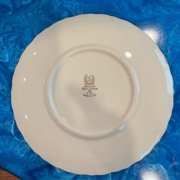 Set of (2) Lenox Vintage Orleans Gold Swirled Dessert Plates - Picture 3 of 4